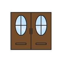 vector de puerta para presentación de icono de símbolo de sitio web