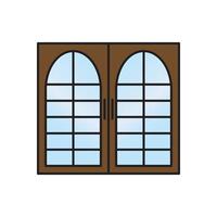 vector de puerta para presentación de icono de símbolo de sitio web