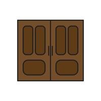 vector de puerta para presentación de icono de símbolo de sitio web