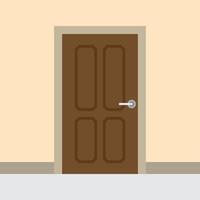 wooden door vector for website symbol icon presentation