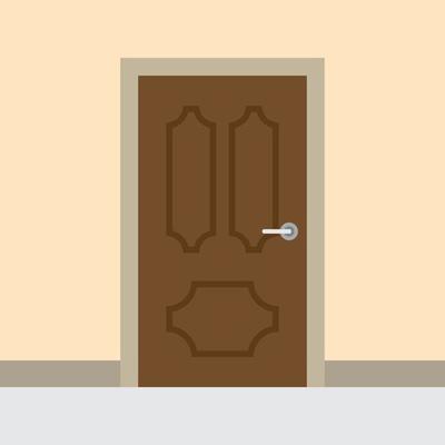 wooden door vector for website symbol icon presentation