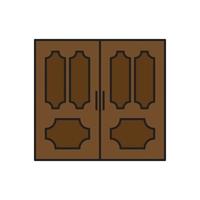 vector de puerta para presentación de icono de símbolo de sitio web