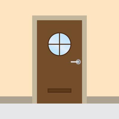 wooden door vector for website symbol icon presentation