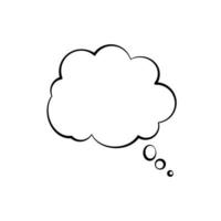 speech bubble frame for comic text isolated white background. Empty outline bubble for speech text. Dialog empty cloud, cartoon box. vector