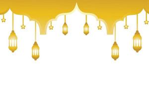 Ramadan Kareem greeting design Islamic with lantern, star, and moon. vector art illustration