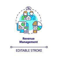 Revenue management concept icon. Real estate price optimization abstract idea thin line illustration. Isolated outline drawing. Editable stroke.