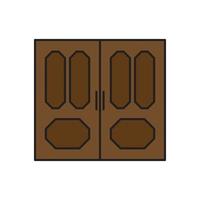 vector de puerta para presentación de icono de símbolo de sitio web