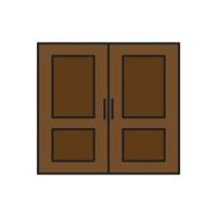 vector de puerta para presentación de icono de símbolo de sitio web