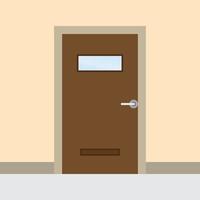 wooden door vector for website symbol icon presentation