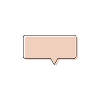 Modern speech bubble frame for comic text isolated white background. Empty outline bubble for speech text. Dialog empty cloud, cartoon box. vector