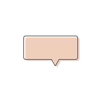 Modern speech bubble frame for comic text isolated white background. Empty outline bubble for speech text. Dialog empty cloud, cartoon box.