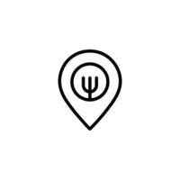 food Pin logo design vector for Restaurant Cafe Bar logo design vector
