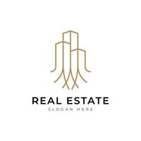 Real Estate Logo Design Vector. Good for Real Estate, Construction, Apartment, Building, House and Architecture.