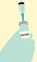 vector art vaccine illustration flat design. injection and vaccine