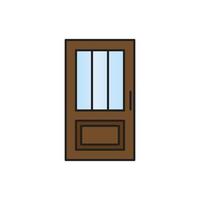 vector de puerta para presentación de icono de símbolo de sitio web