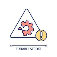 Software error correction RGB color icon. System optimization and repair after identifying problem. Isolated vector illustration. Simple filled line drawing. Editable stroke.