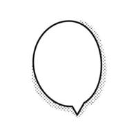 speech bubble frame for comic text isolated white background. Empty outline bubble for speech text. Dialog empty cloud, cartoon box. vector