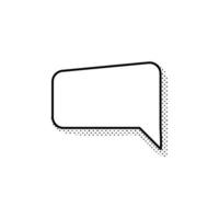 speech bubble frame for comic text isolated white background. Empty outline bubble for speech text. Dialog empty cloud, cartoon box. vector