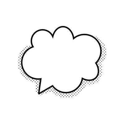 speech bubble frame for comic text isolated white background. Empty outline bubble for speech text. Dialog empty cloud, cartoon box.