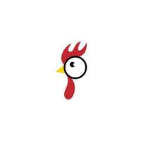 concepto de diseño de icono de logotipo de pollo. bueno para restaurante gallo y granja de pollos. ilustración vectorial vector