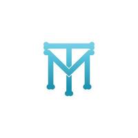 MT Logo Design Template Vector Graphic Branding Element.