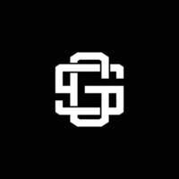 Initial Letter S and G Linked Logo. vector