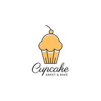 Vintage Retro Bakery, Cupcakes, and deserts Logo Badges And Labels Stock Vector with a little modern touch