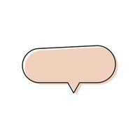 Modern speech bubble frame for comic text isolated white background. Empty outline bubble for speech text. Dialog empty cloud, cartoon box. vector