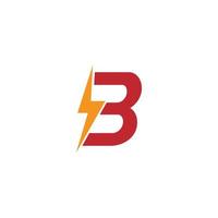 combinación inicial del logotipo de la letra b con energía. logotipo de diseño, icono o símbolo creativo. ilustración de arte vectorial vector