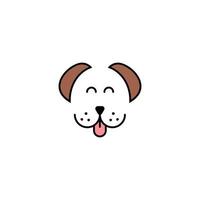 diseño de logotipo de mascota de cabeza.símbolo de icono de perro. ilustración de arte vectorial vector