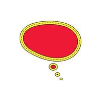 red and yellow speech bubbles vector