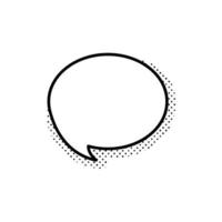 speech bubble frame for comic text isolated white background. Empty outline bubble for speech text. Dialog empty cloud, cartoon box. vector