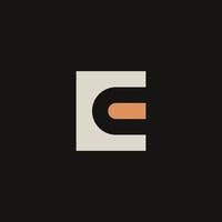 Letter C Negative Space Logo Design Template vector