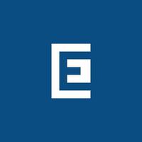 Initial letters E logo template design in square shape. vector