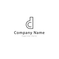 creative monogram letter dc cd c d logo vector design