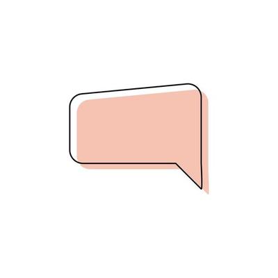 Modern speech bubble frame for comic text isolated white background. Empty outline bubble for speech text. Dialog empty cloud, cartoon box.