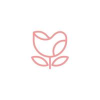 minimalist flower logo design vector. good for beauty, salon, and nature. vector