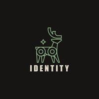 Creative Modern Deer Logo Design Template vector