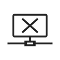 Disconnected Network Line Icon vector