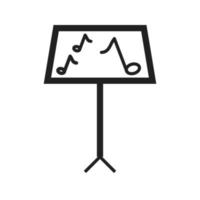 Music Stand Line Icon vector