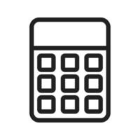 Calculator Line Icon vector