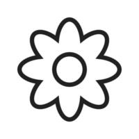 icono de línea de flores vector