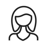 Woman Line Icon vector