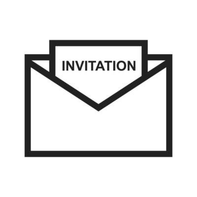 Invitation to Party Line Icon