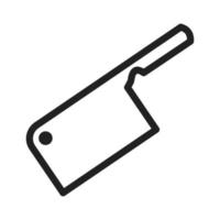 Meat Cleaver Line Icon vector