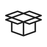 Open Box Line Icon vector