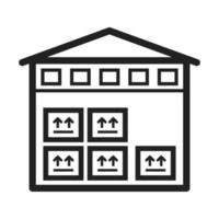 Storage Unit Line Icon vector