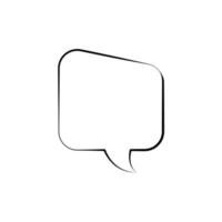 speech bubble frame for comic text isolated white background. Empty outline bubble for speech text. Dialog empty cloud, cartoon box. vector