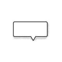 speech bubble frame for comic text isolated white background. Empty outline bubble for speech text. Dialog empty cloud, cartoon box. vector