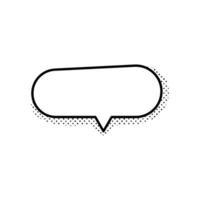 speech bubble frame for comic text isolated white background. Empty outline bubble for speech text. Dialog empty cloud, cartoon box. vector